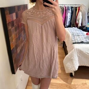 Xhilaration Blush Lace Mini Dress